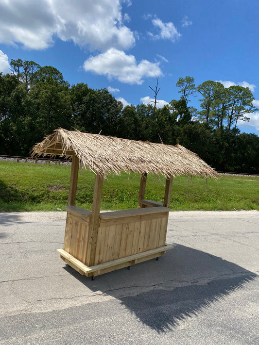 Deposit only! 7ft Roof Tiki Bar. Outdoor bar. Indoor bar. Reception desk. Cash Wrap. Backyard bar.