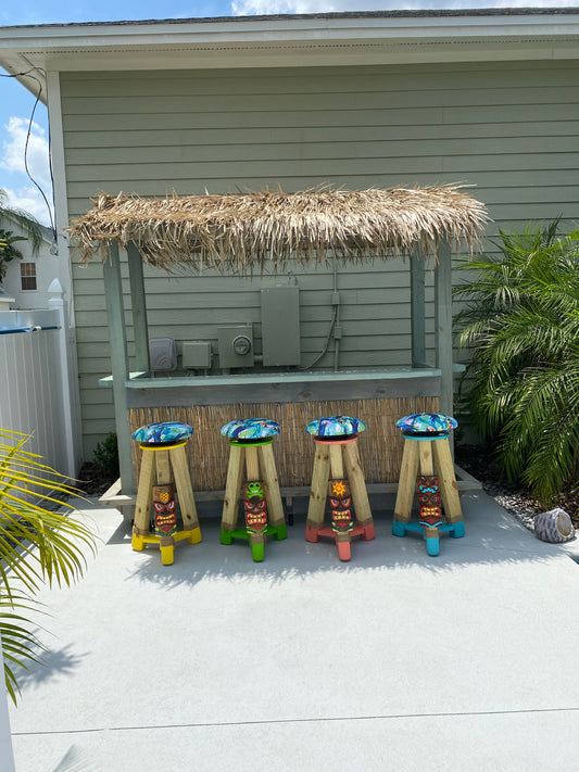 Deposit only! 7ft Tiki roof bar. Outdoor bar. Yard bar. Patio bar